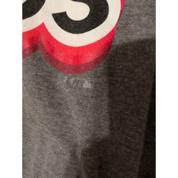 Under Armour MLB Cincinnati Reds T-Shirt Men’s Large Gray Retro Short Sleeve - Picture 4 of 8
